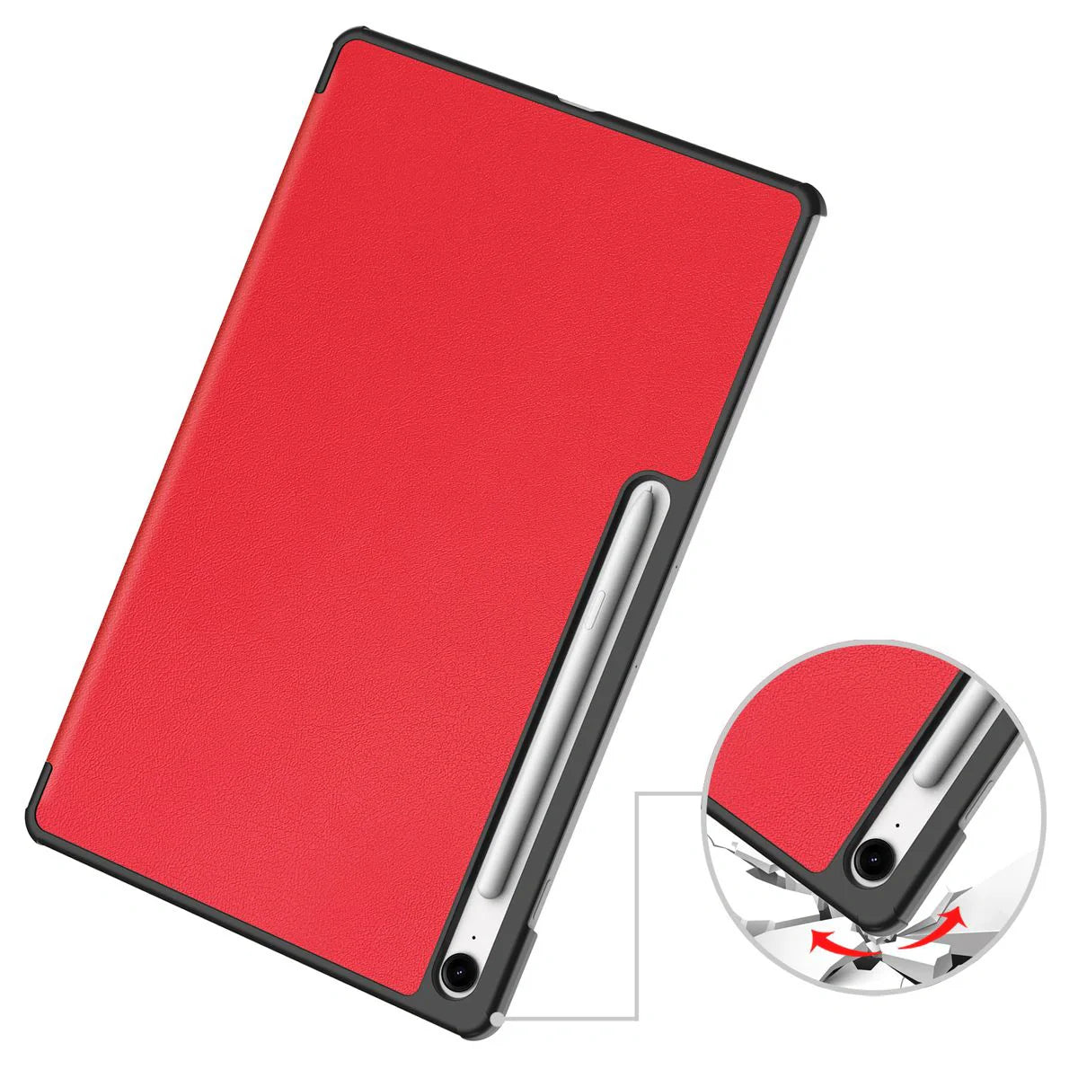 Schutzhülle für Galaxy Tab S10 FE Plus, Bizon Case Tab Croc, Rot