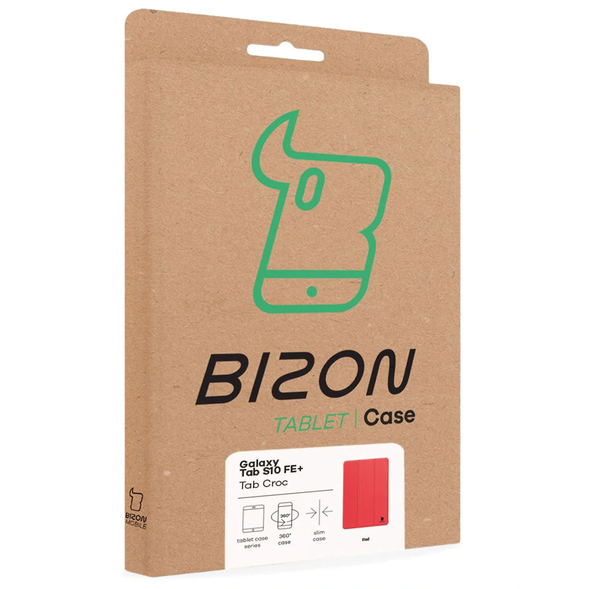 Schutzhülle für Galaxy Tab S10 FE Plus, Bizon Case Tab Croc, Rot