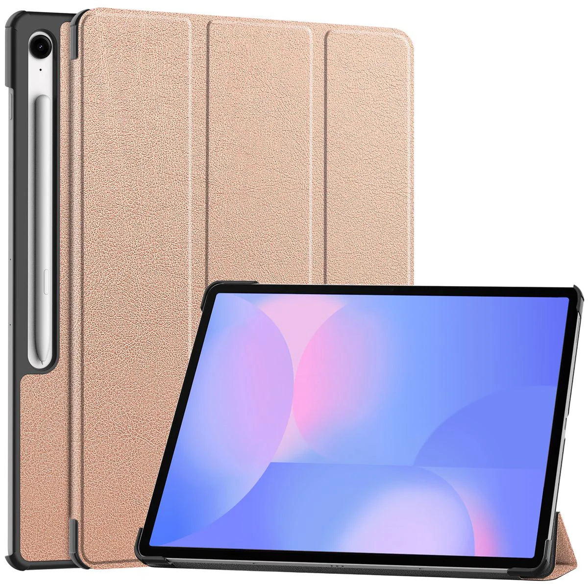 Schutzhülle für Galaxy Tab S10 FE Plus, Bizon Case Tab Croc, Rosegold