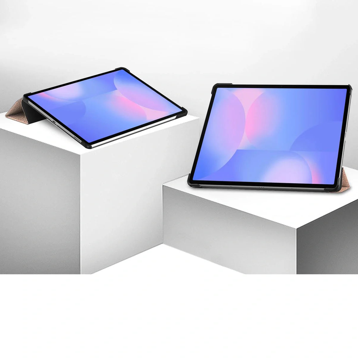 Schutzhülle für Galaxy Tab S10 FE Plus, Bizon Case Tab Croc, Rosegold