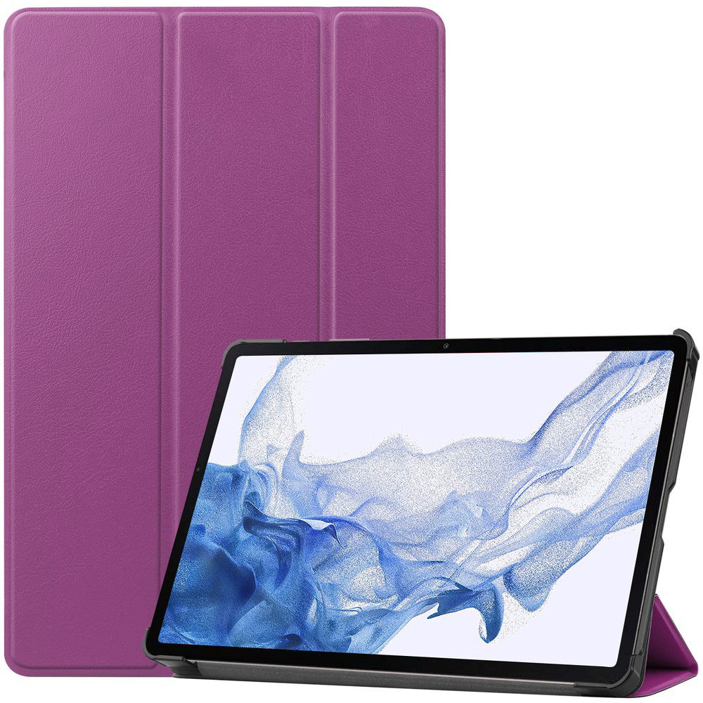 Schutzhülle Bizon Case Tab Croc für Galaxy Tab S8 / S7, Dunkelviolett