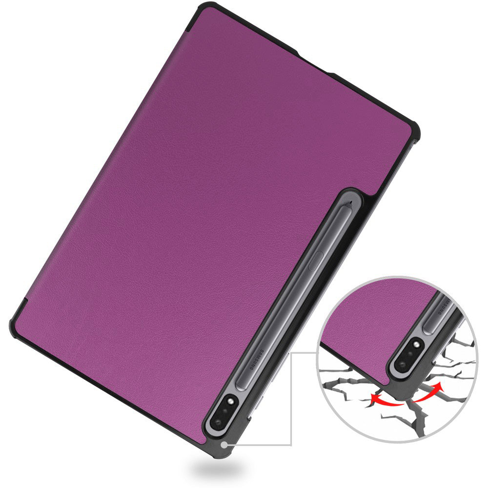 Schutzhülle Bizon Case Tab Croc für Galaxy Tab S8 / S7, Dunkelviolett