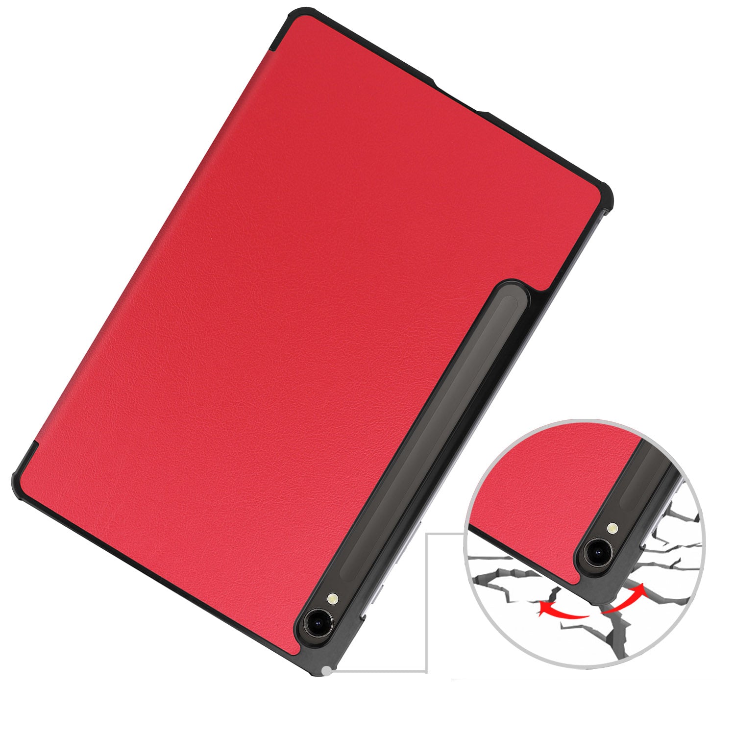 Schutzhülle Bizon Case Tab Croc für Galaxy Tab S9, Rot