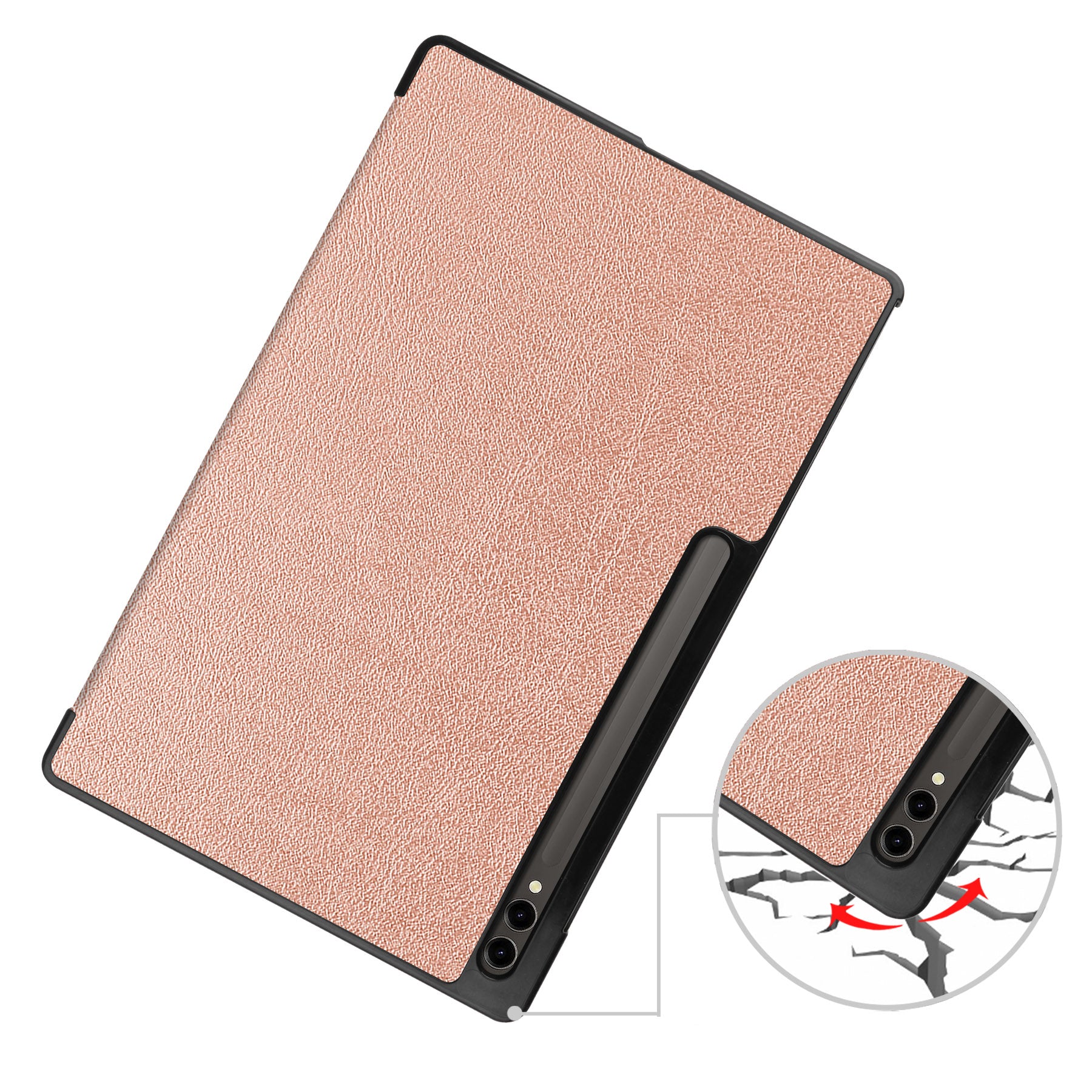 Schutzhülle Bizon Case Tab Croc für Galaxy Tab S10 Ultra / S9 Ultra, Rosegold