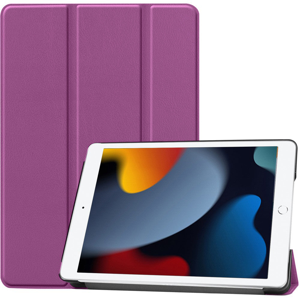 Schutzhülle Bizon Case Tab Croc für iPad 9/8/7 10.2 2021/2020/2019, Dunkelviolett