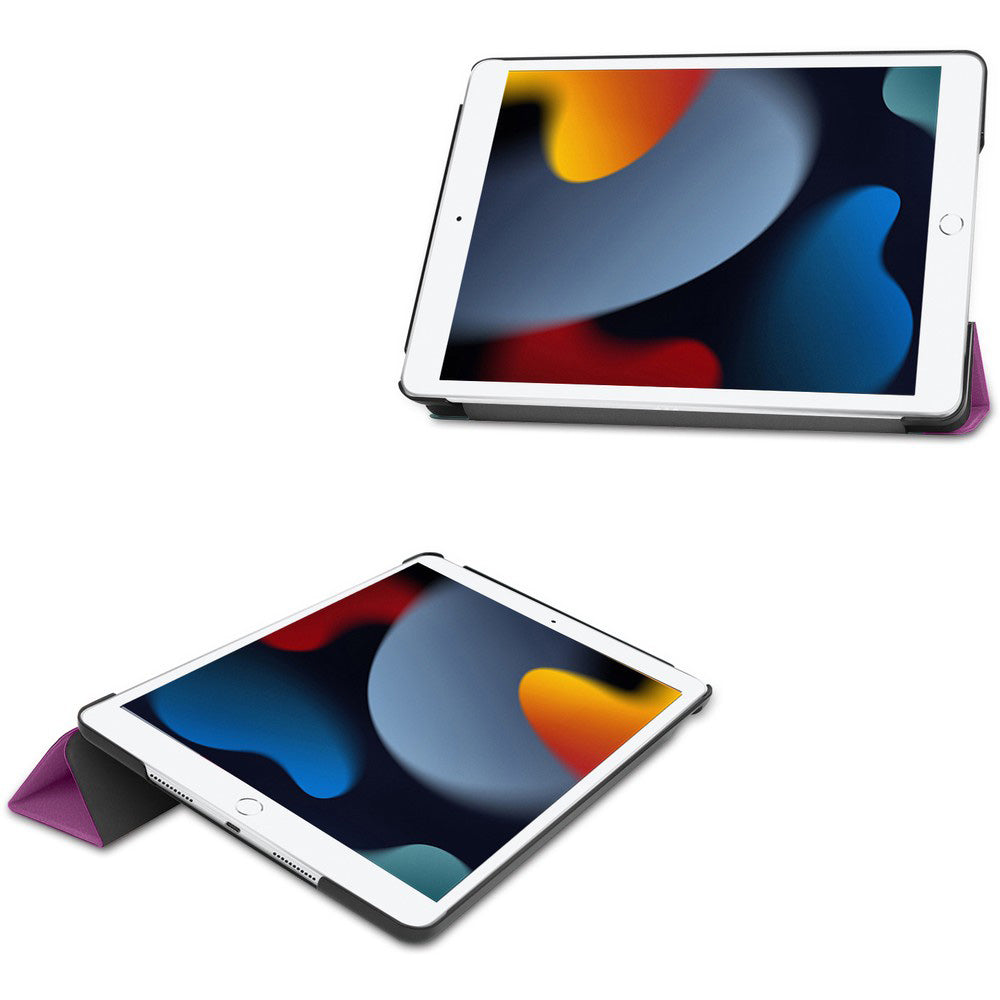 Schutzhülle Bizon Case Tab Croc für iPad 9/8/7 10.2 2021/2020/2019, Dunkelviolett
