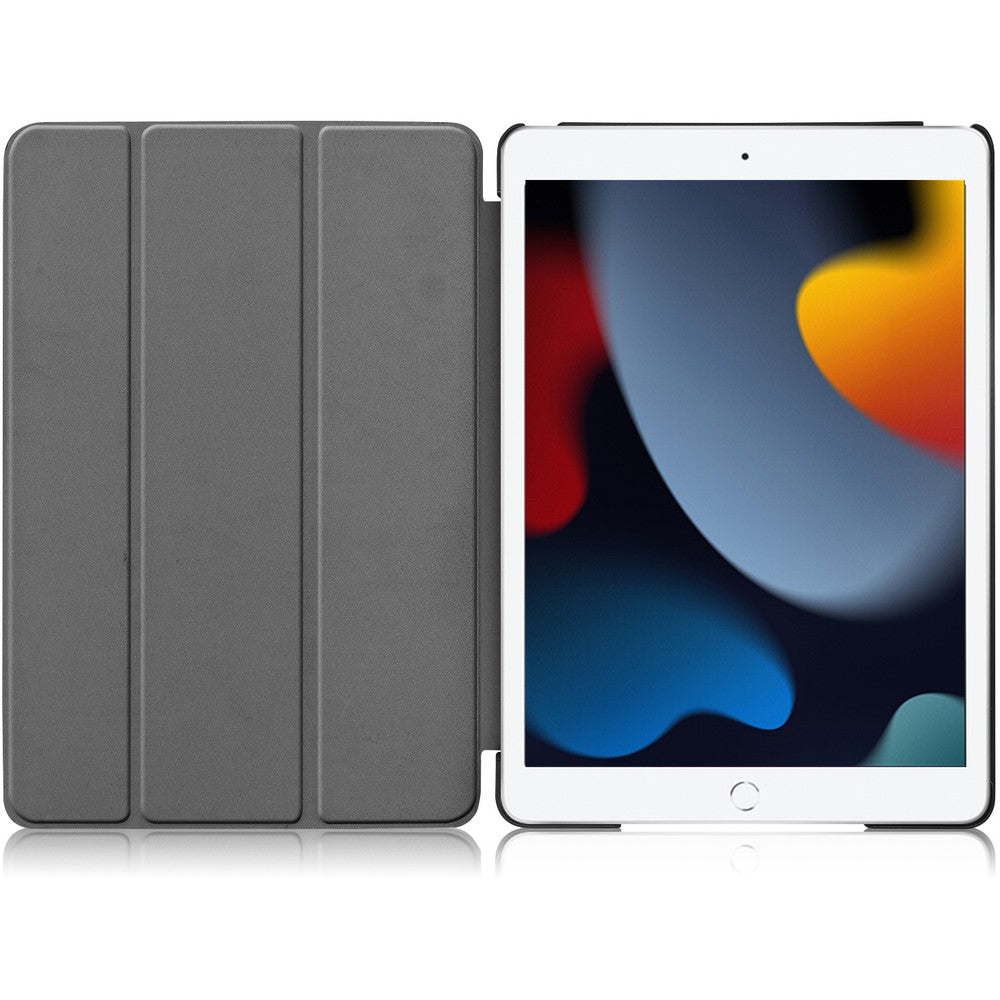 Schutzhülle Bizon Case Tab Croc für iPad 9/8/7 10.2 2021/2020/2019, Dunkelviolett