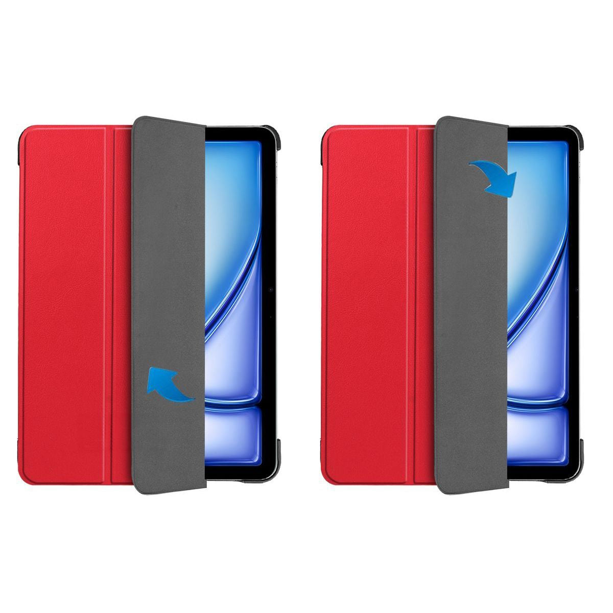 Schutzhülle für iPad Air 13" 2025 / 2024, Bizon Case Tab Croc, Rot