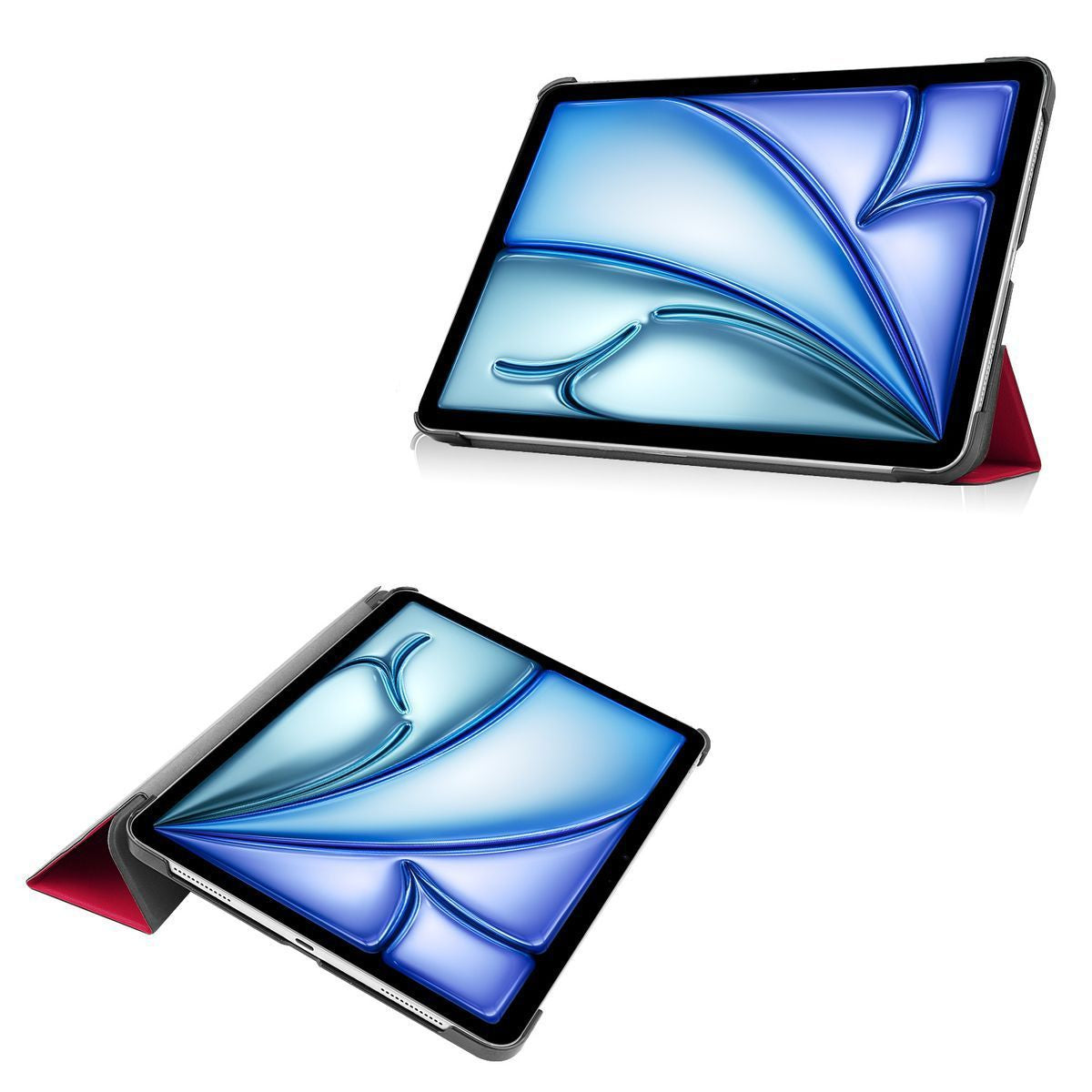 Schutzhülle für iPad Air 13" 2025 / 2024, Bizon Case Tab Croc, Rot