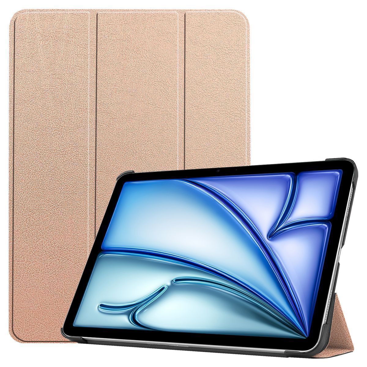 Schutzhülle für iPad Air 13" 2025 / 2024, Bizon Case Tab Croc, Rosegold