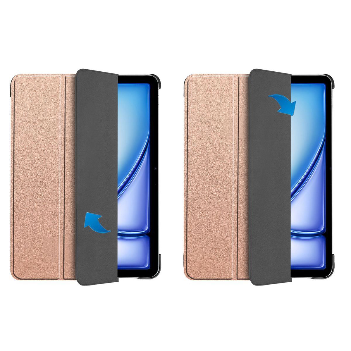 Schutzhülle für iPad Air 13" 2025 / 2024, Bizon Case Tab Croc, Rosegold