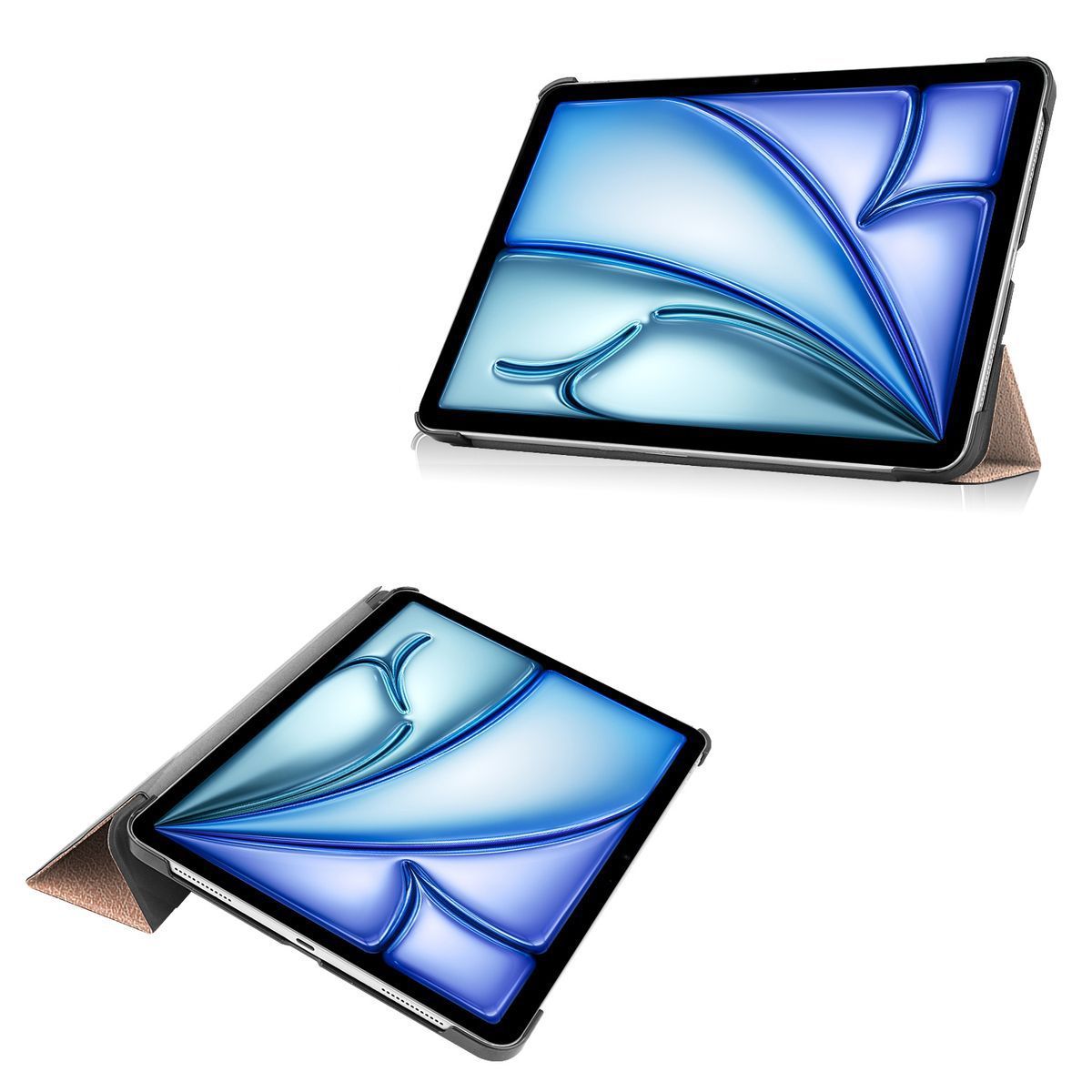 Schutzhülle für iPad Air 13" 2025 / 2024, Bizon Case Tab Croc, Rosegold