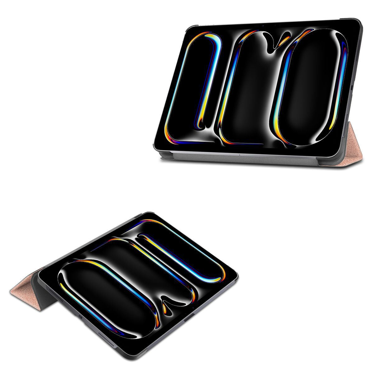 Schutzhülle für iPad Pro 11" 2025 / 2024, Bizon Case Tab Croc, Rosegold