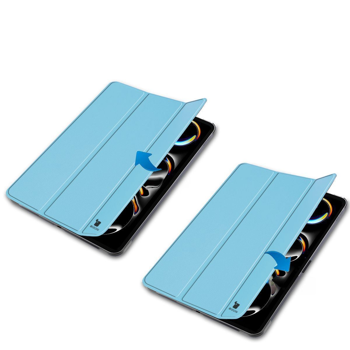 Schutzhülle für iPad Pro 11" 2025 / 2024, Bizon Case Tab Croc, Blau