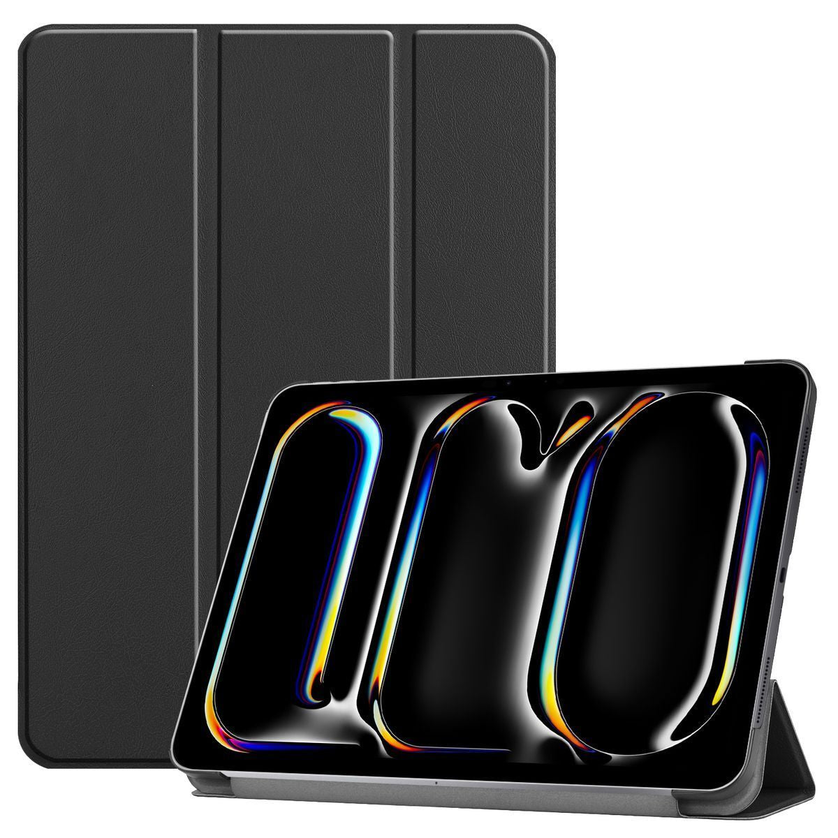 Schutzhülle für iPad Pro 13" 2025 / 2024, Bizon Case Tab Croc, Schwarz