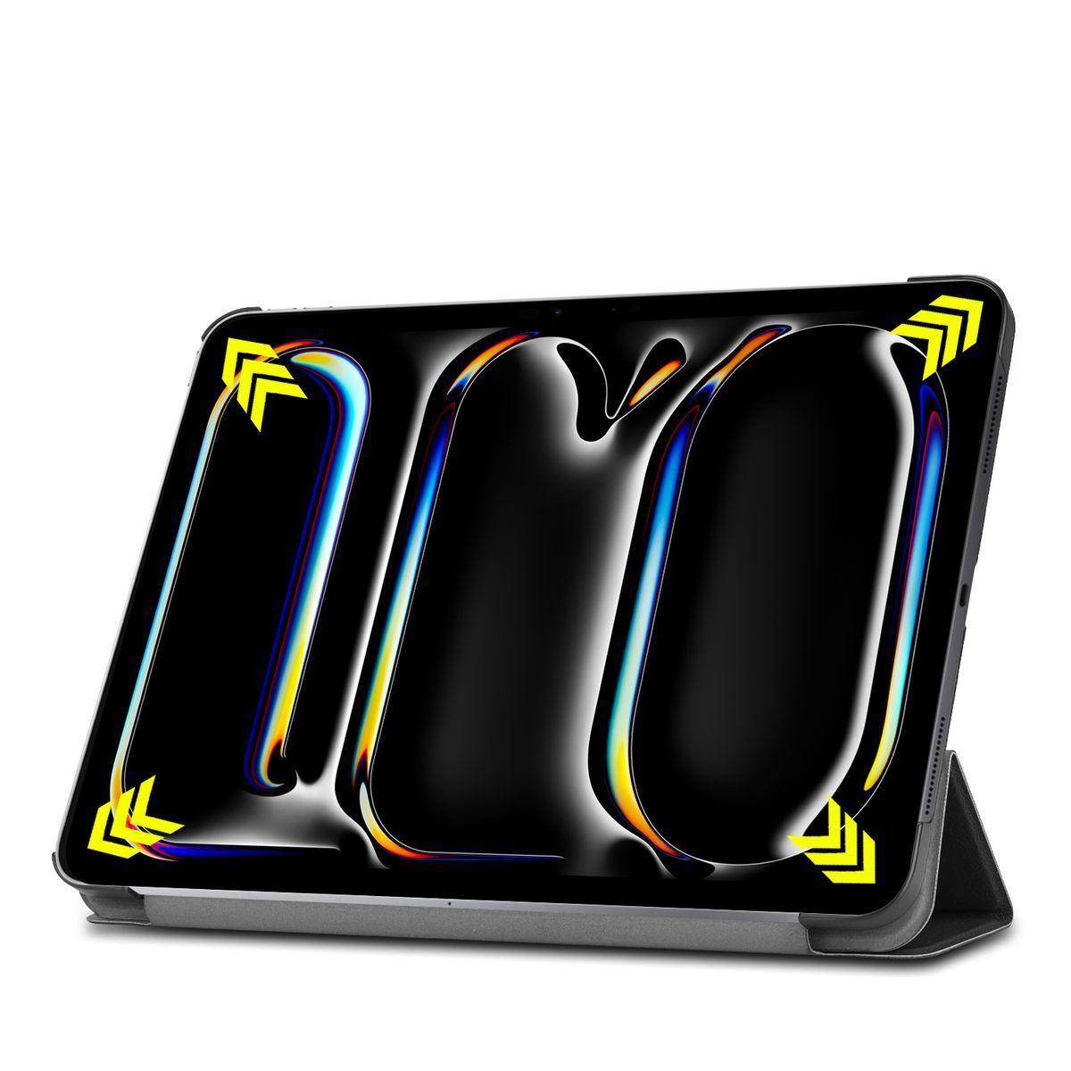 Schutzhülle für iPad Pro 13" 2025 / 2024, Bizon Case Tab Croc, Schwarz