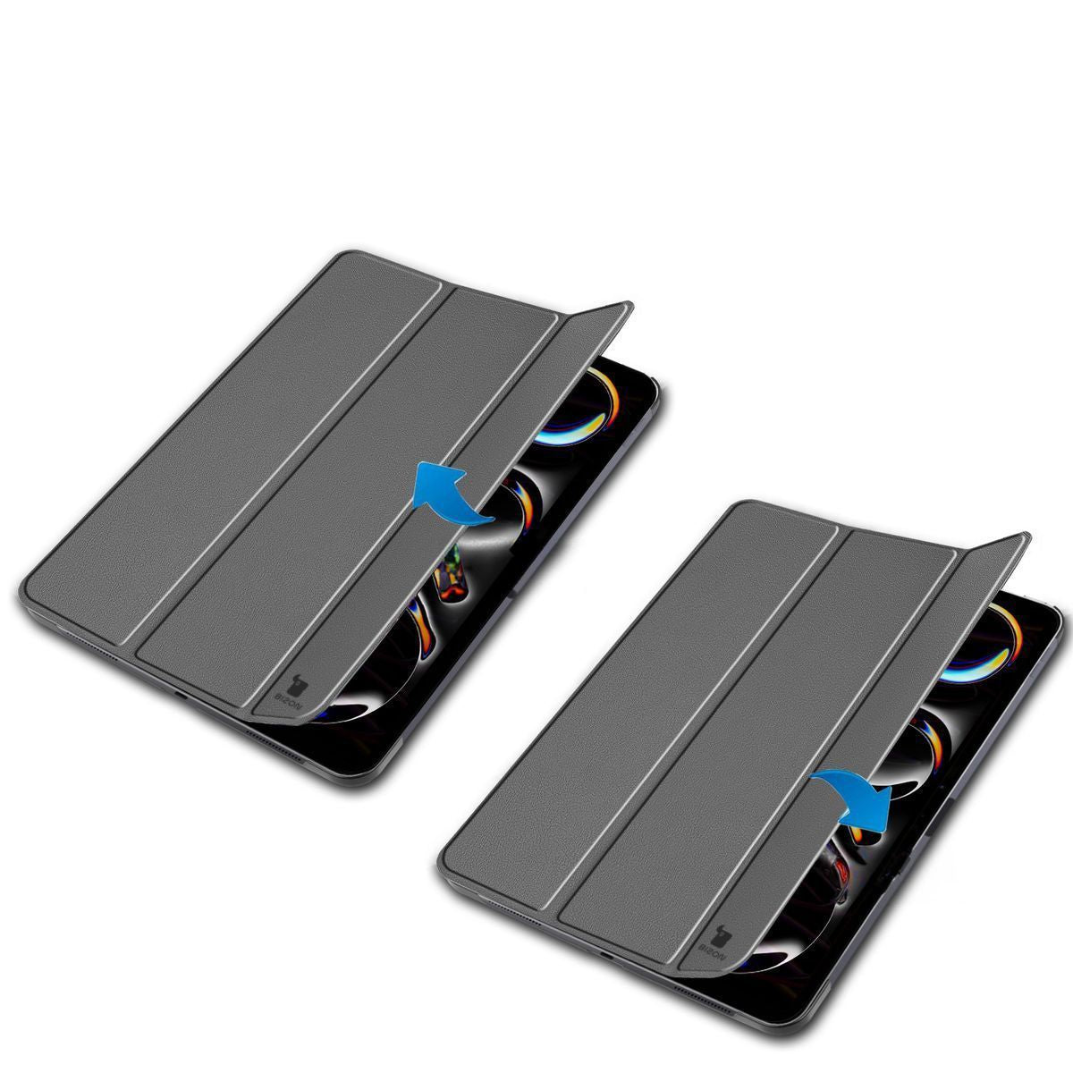 Schutzhülle für iPad Pro 13" 2025 / 2024, Bizon Case Tab Croc, Grau