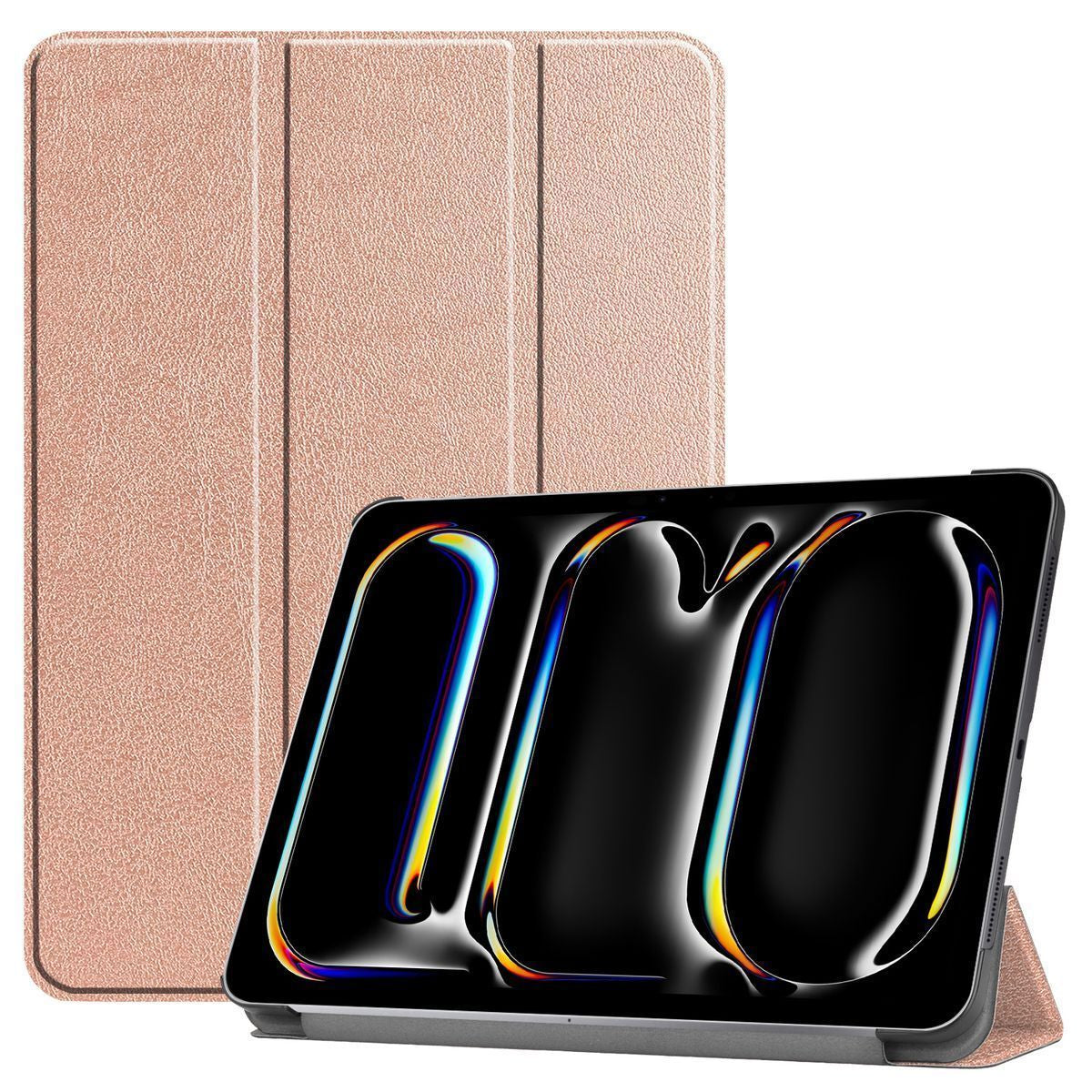 Schutzhülle für iPad Pro 13" 2025 / 2024, Bizon Case Tab Croc, Rosegold