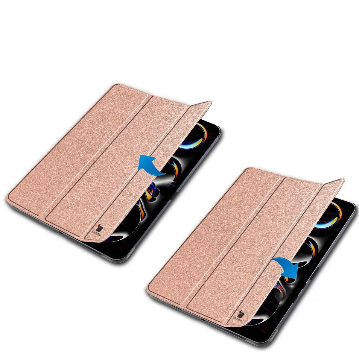 Schutzhülle für iPad Pro 13" 2025 / 2024, Bizon Case Tab Croc, Rosegold