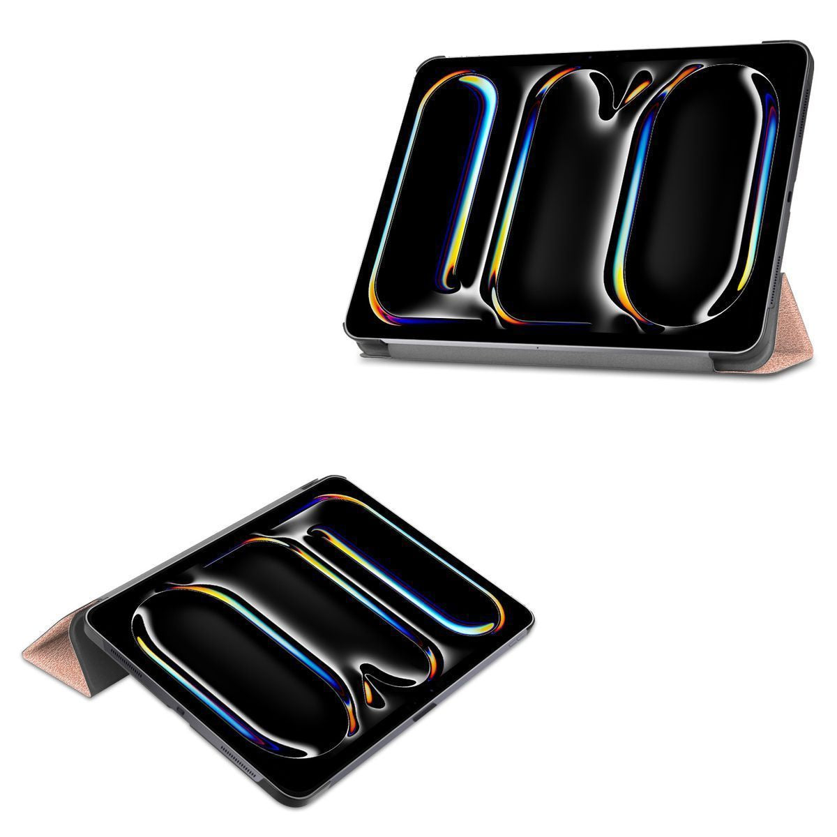 Schutzhülle für iPad Pro 13" 2025 / 2024, Bizon Case Tab Croc, Rosegold