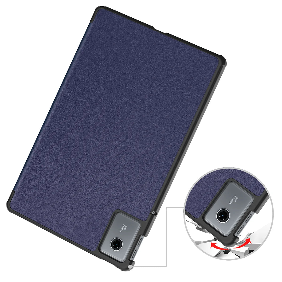 Etui z klapką Bizon Case Tab Croc do Lenovo Idea Tab 11, granatowe