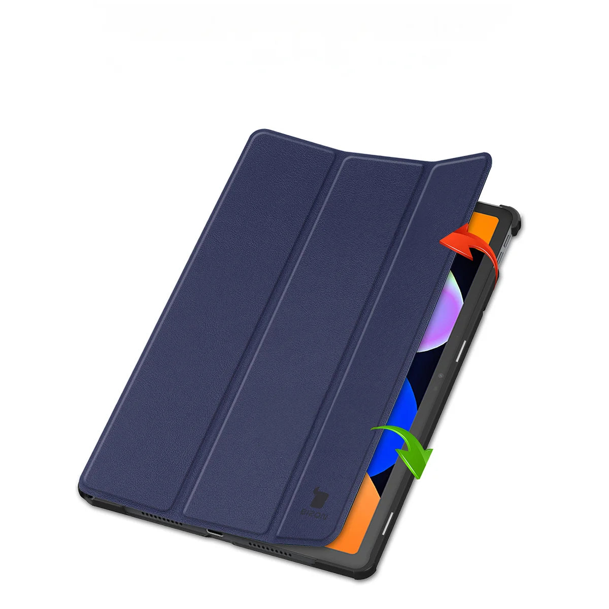 Etui z klapką Bizon Case Tab Croc do Lenovo Idea Tab 11, granatowe
