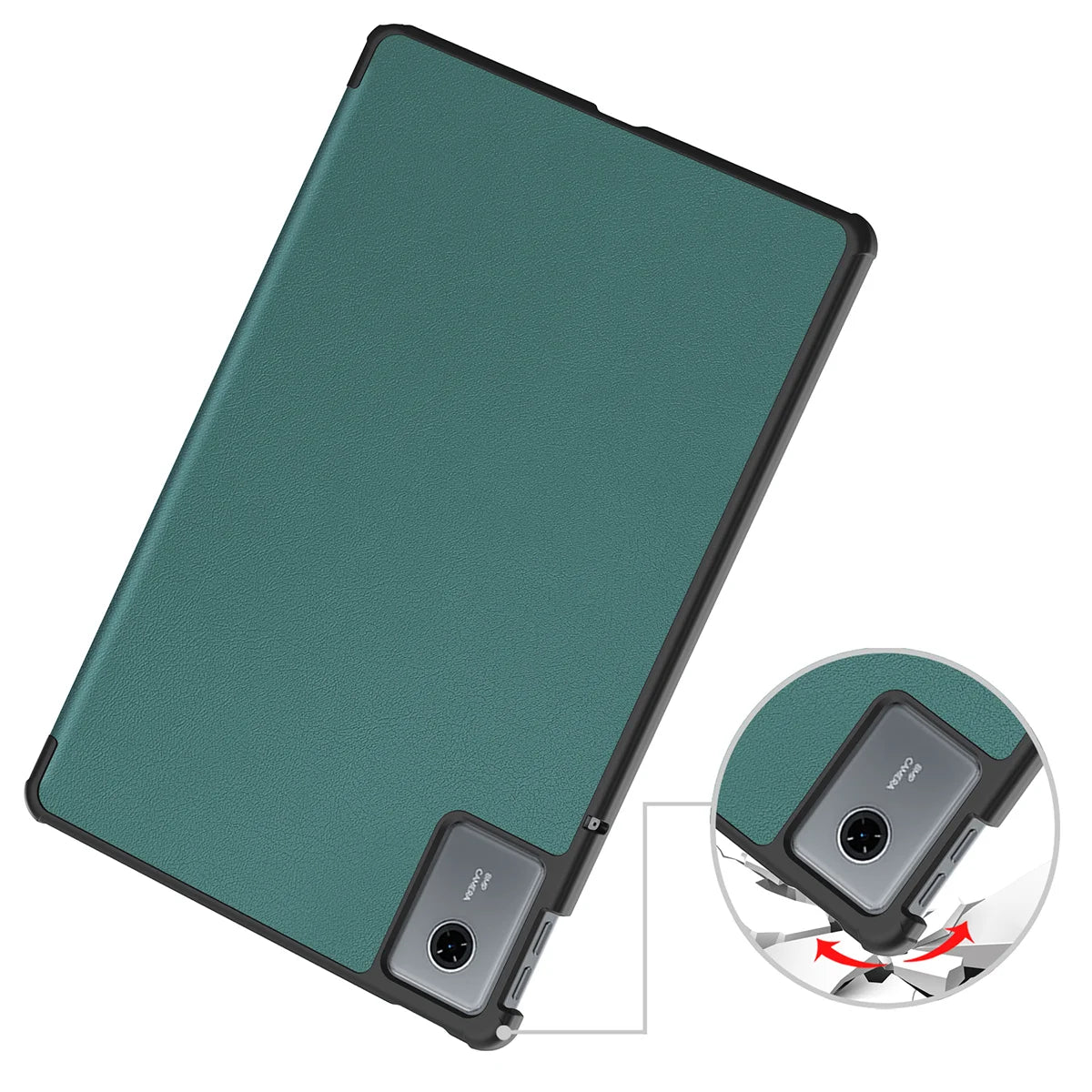 Etui z klapką Bizon Case Tab Croc do Lenovo Idea Tab 11, ciemnozielone