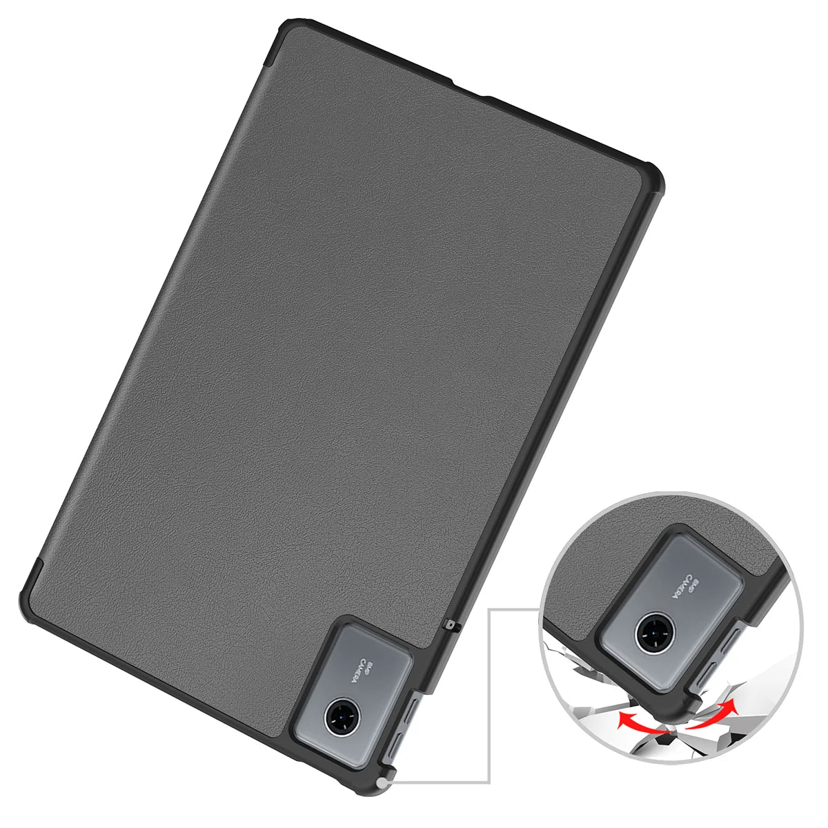 Etui z klapką Bizon Case Tab Croc do Lenovo Idea Tab 11, szare