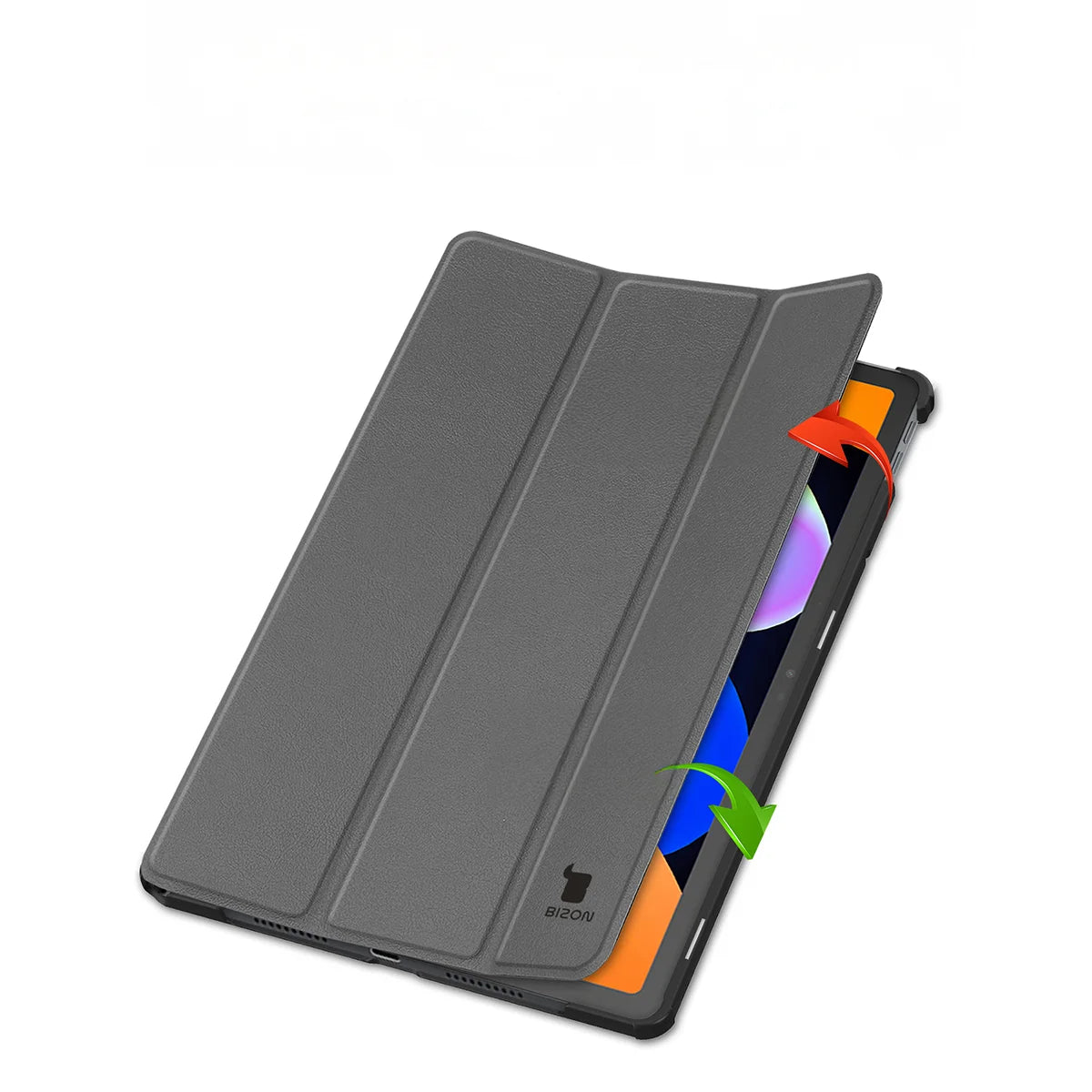 Etui z klapką Bizon Case Tab Croc do Lenovo Idea Tab 11, szare