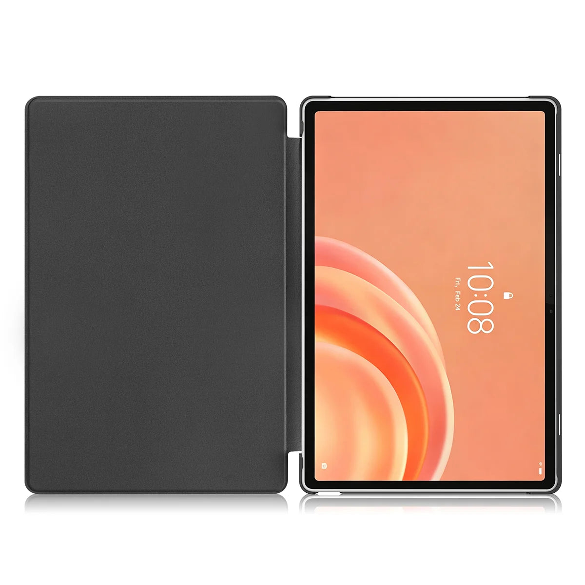 Schutzhülle mit Klappe für Lenovo Tab Plus Gen. 2, Bizon Case Tab Croc, Schwarz (7/8)