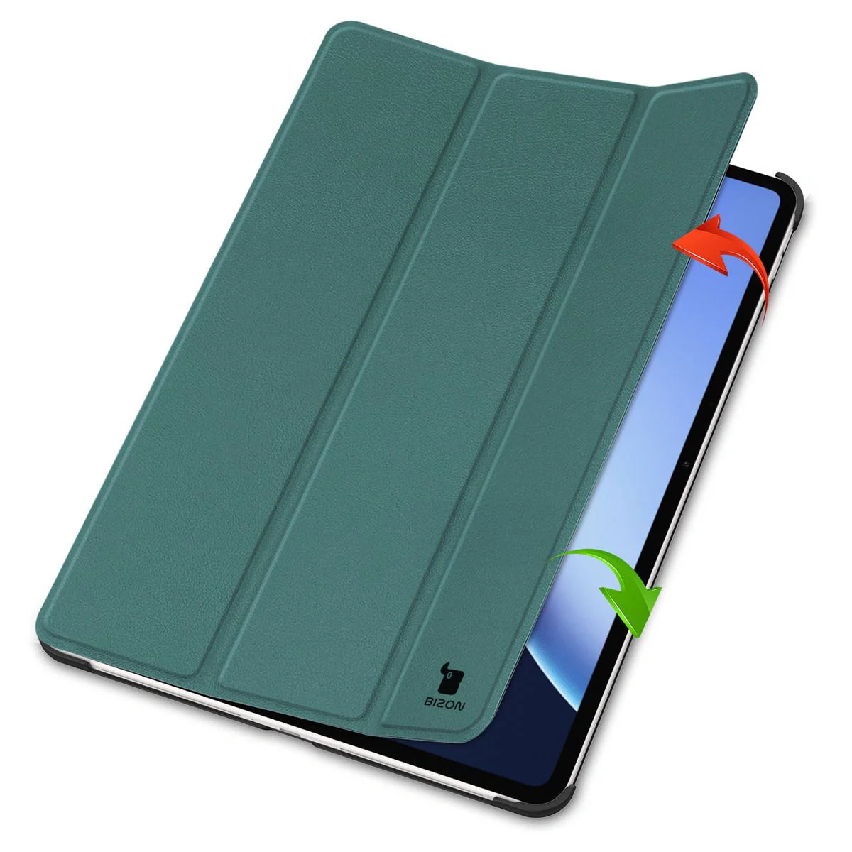 Schutzhülle für OnePlus Pad 3 / 2 Pro / OPPO Pad 4 Pro, Bizon Case Tab Croc, Dunkelgrün