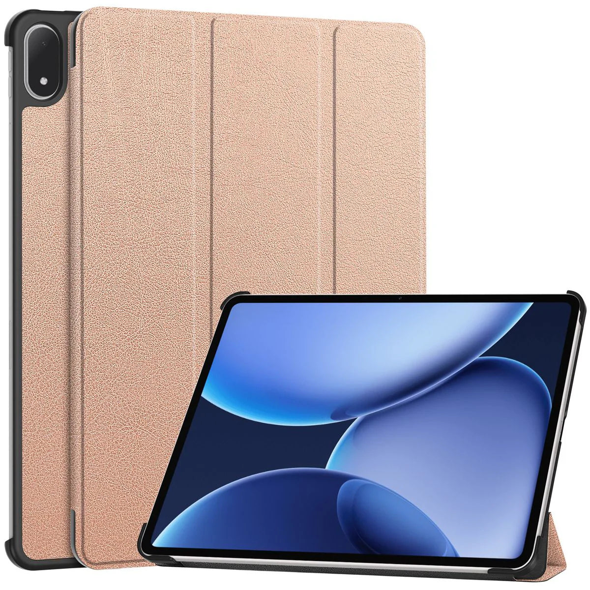 Schutzhülle für OnePlus Pad 3 / 2 Pro / OPPO Pad 4 Pro, Bizon Case Tab Croc, Rosegold