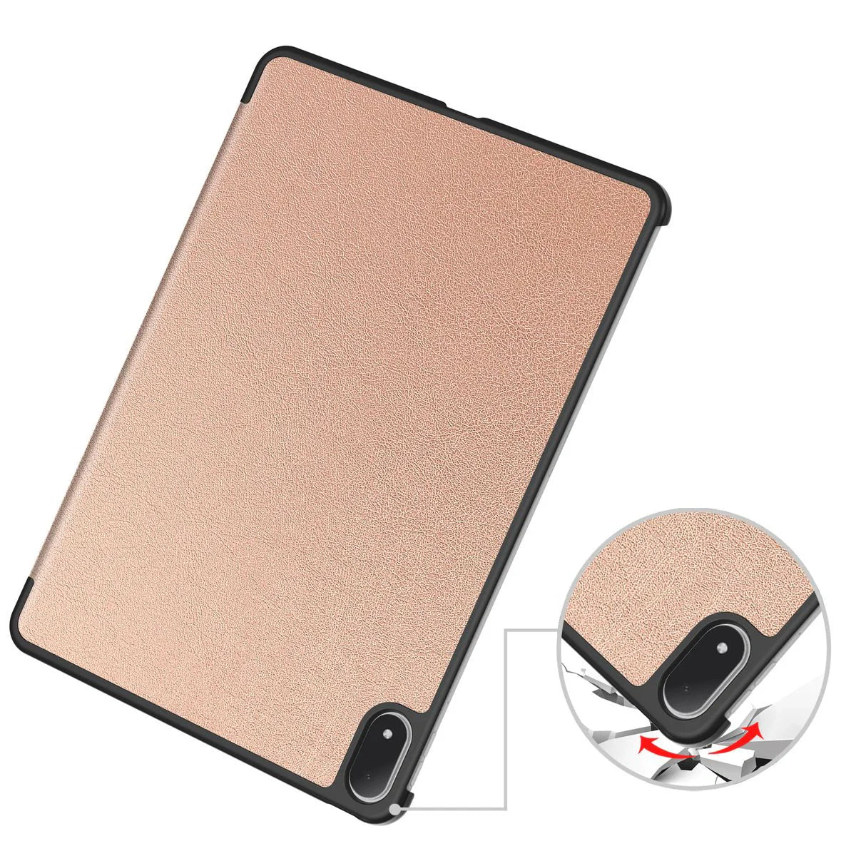 Schutzhülle für OnePlus Pad 3 / 2 Pro / OPPO Pad 4 Pro, Bizon Case Tab Croc, Rosegold