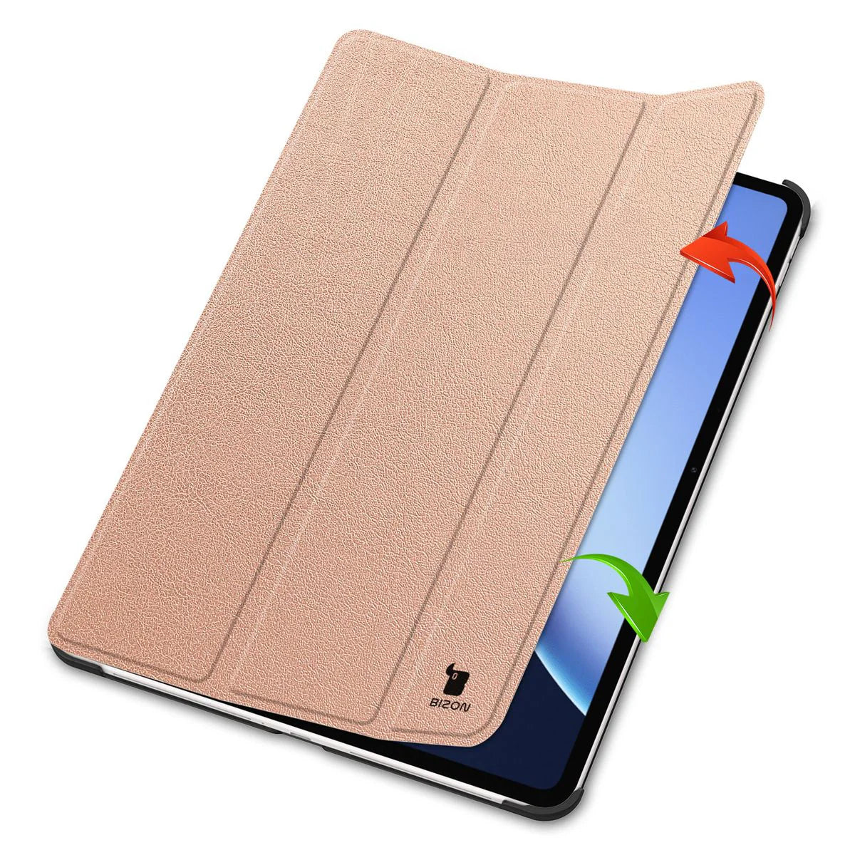 Schutzhülle für OnePlus Pad 3 / 2 Pro / OPPO Pad 4 Pro, Bizon Case Tab Croc, Rosegold