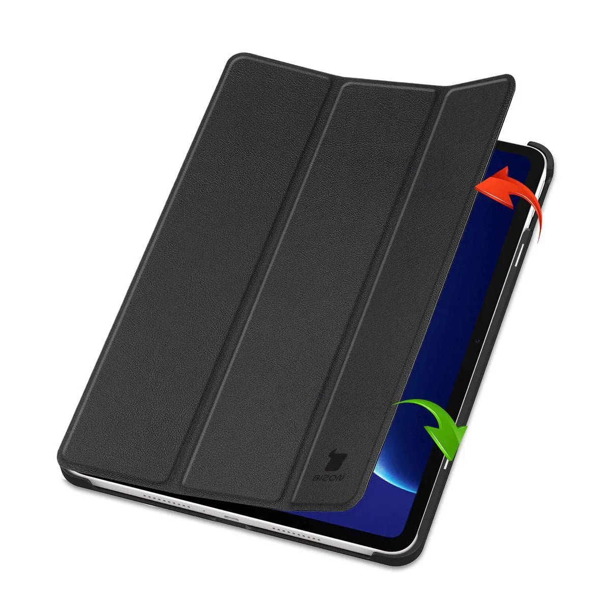 Schutzhülle für OnePlus Pad Go 2 / Oppo Pad Air5, Bizon Case Tab Croc, Schwarz
