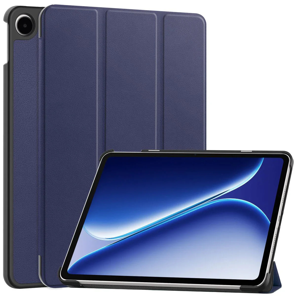 Schutzhülle für OnePlus Pad Go 2 / Oppo Pad Air5, Bizon Case Tab Croc, Dunkelblau