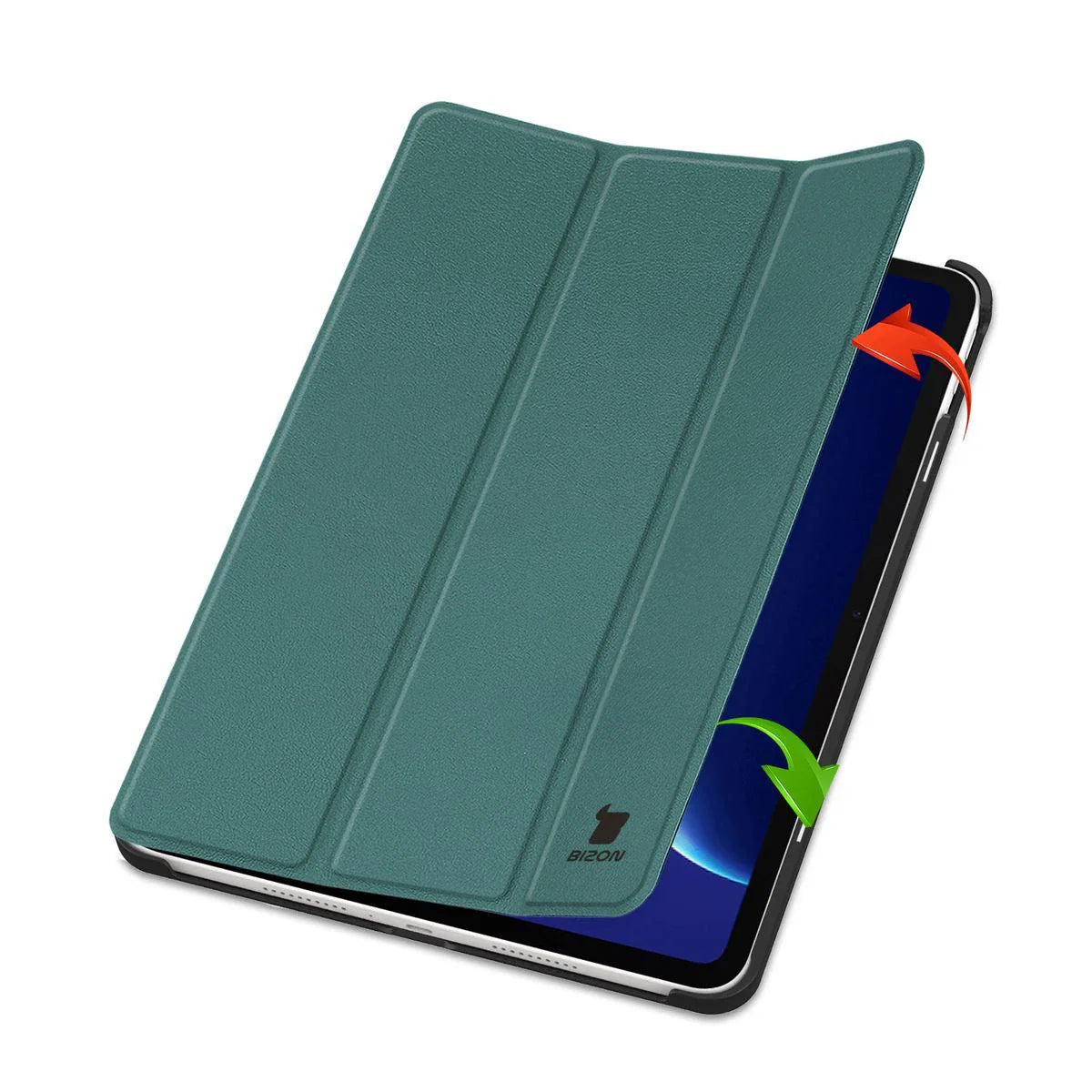 Schutzhülle für OnePlus Pad Go 2 / Oppo Pad Air5, Bizon Case Tab Croc, Dunkelgrün