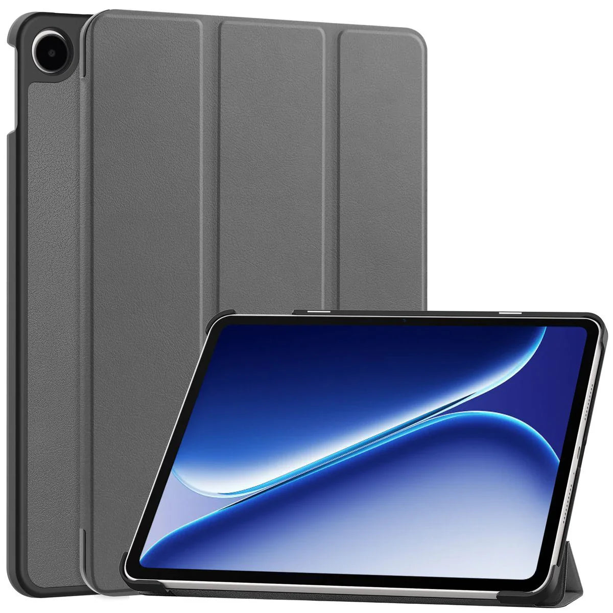 Schutzhülle für OnePlus Pad Go 2 / Oppo Pad Air5, Bizon Case Tab Croc, Grau