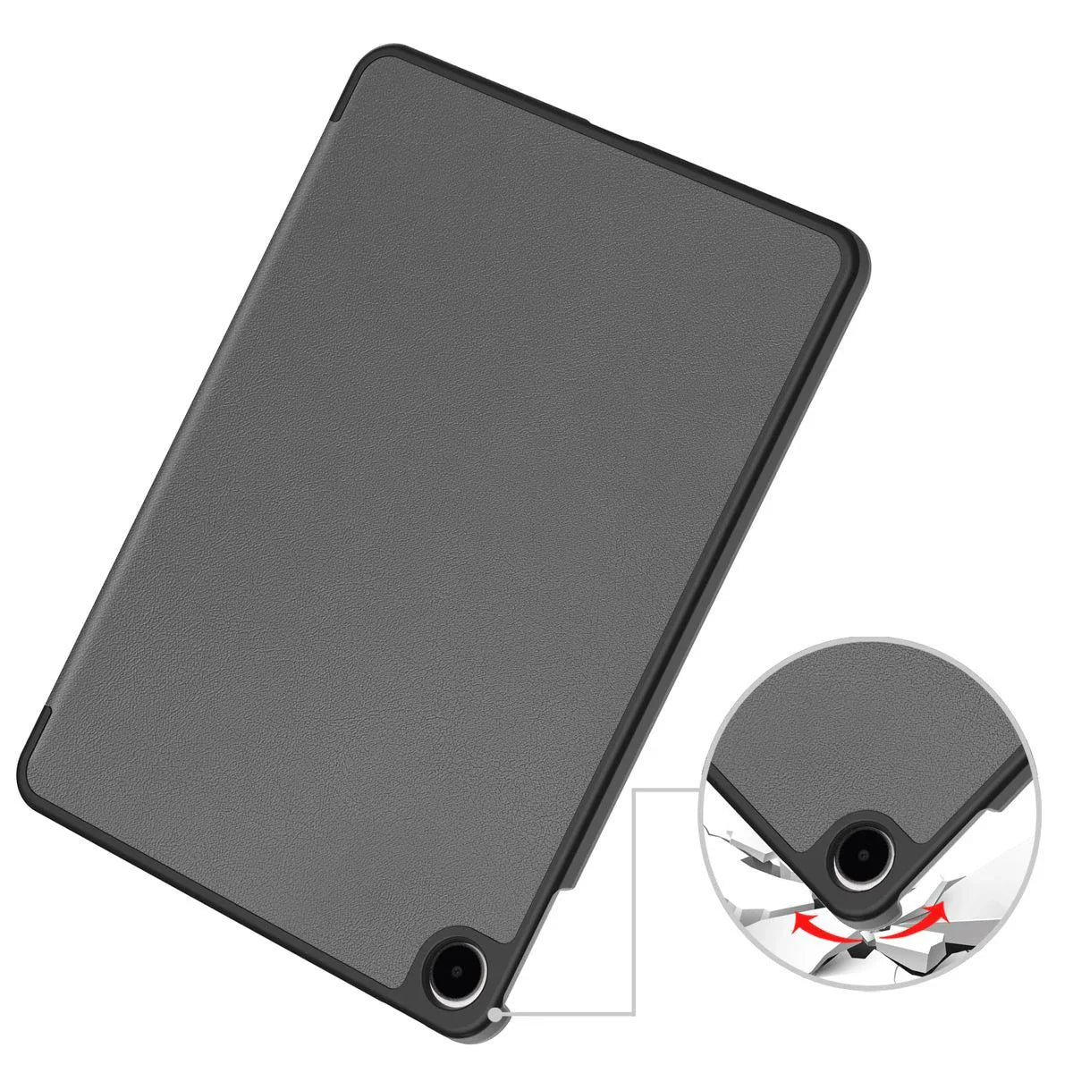 Schutzhülle für OnePlus Pad Go 2 / Oppo Pad Air5, Bizon Case Tab Croc, Grau