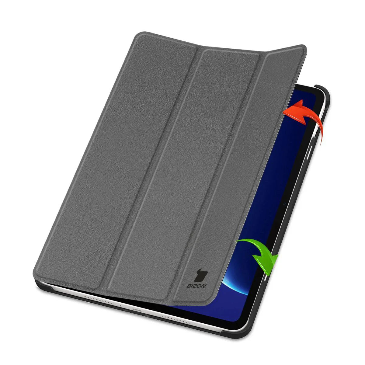 Schutzhülle für OnePlus Pad Go 2 / Oppo Pad Air5, Bizon Case Tab Croc, Grau