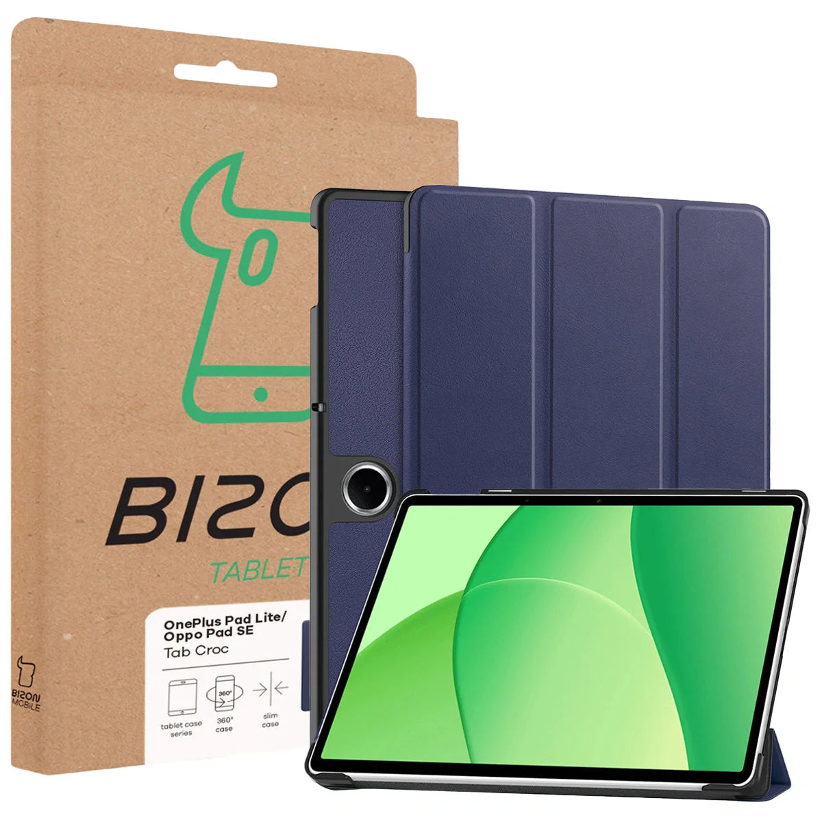 Schutzhülle für OnePlus Pad Lite / Oppo Pad SE, Bizon Case Tab Croc, Dunkelblau