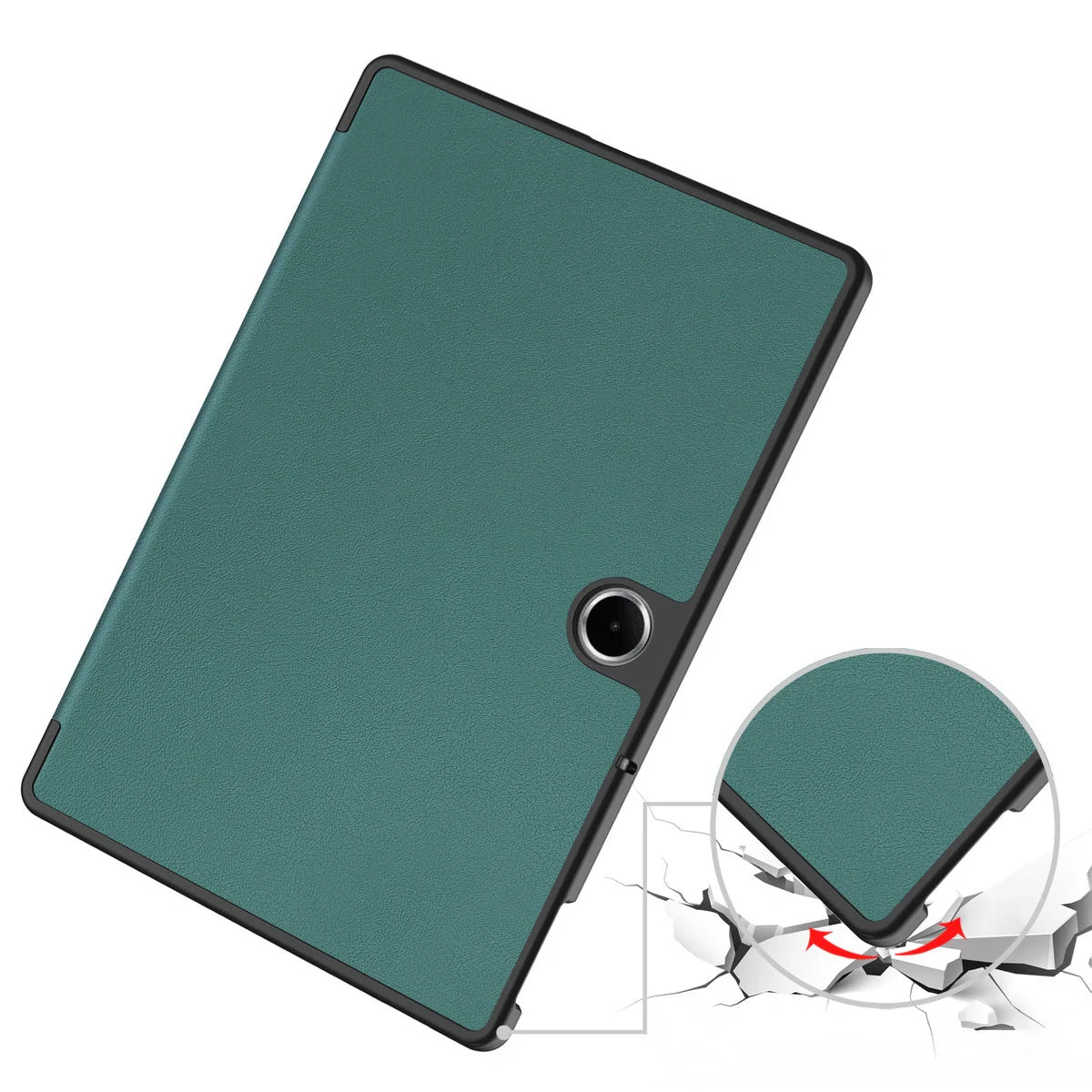 Schutzhülle für OnePlus Pad Lite / Oppo Pad SE, Bizon Case Tab Croc, Dunkelgrün