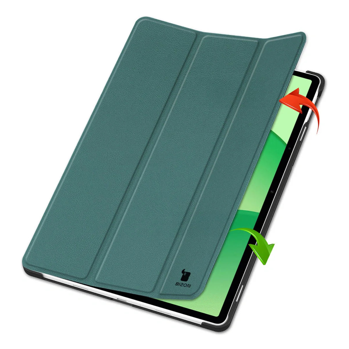 Schutzhülle für OnePlus Pad Lite / Oppo Pad SE, Bizon Case Tab Croc, Dunkelgrün