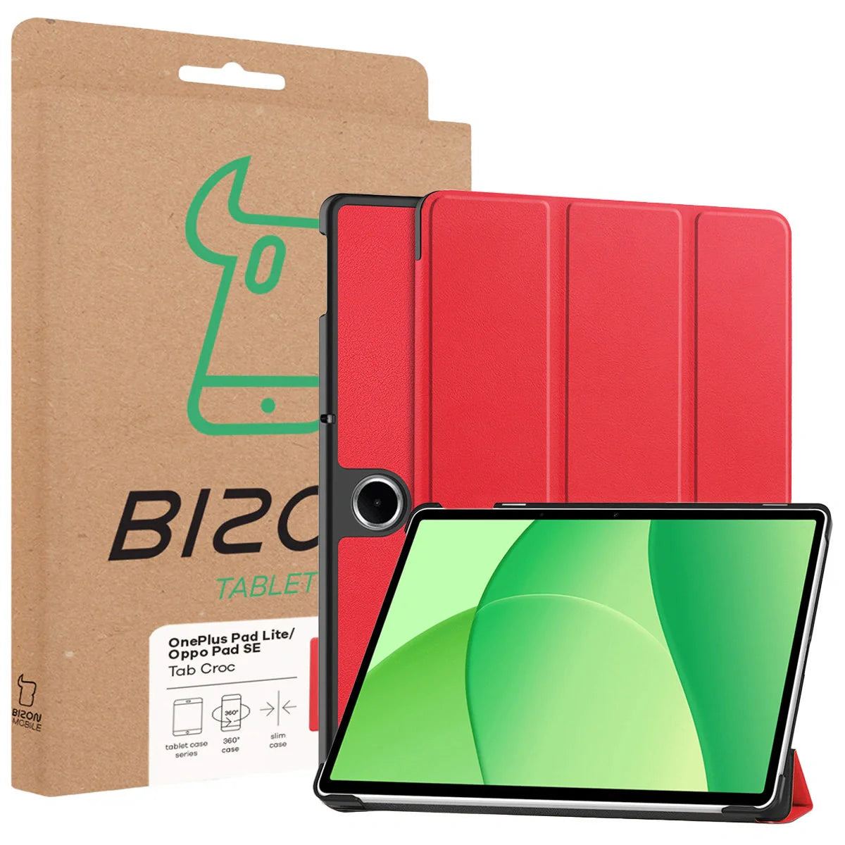 Schutzhülle für OnePlus Pad Lite / Oppo Pad SE, Bizon Case Tab Croc, Rot