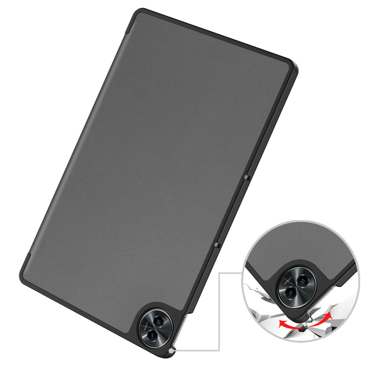Schutzhülle für Realme Pad 2 11.5, Bizon Case Tab Croc, Grau