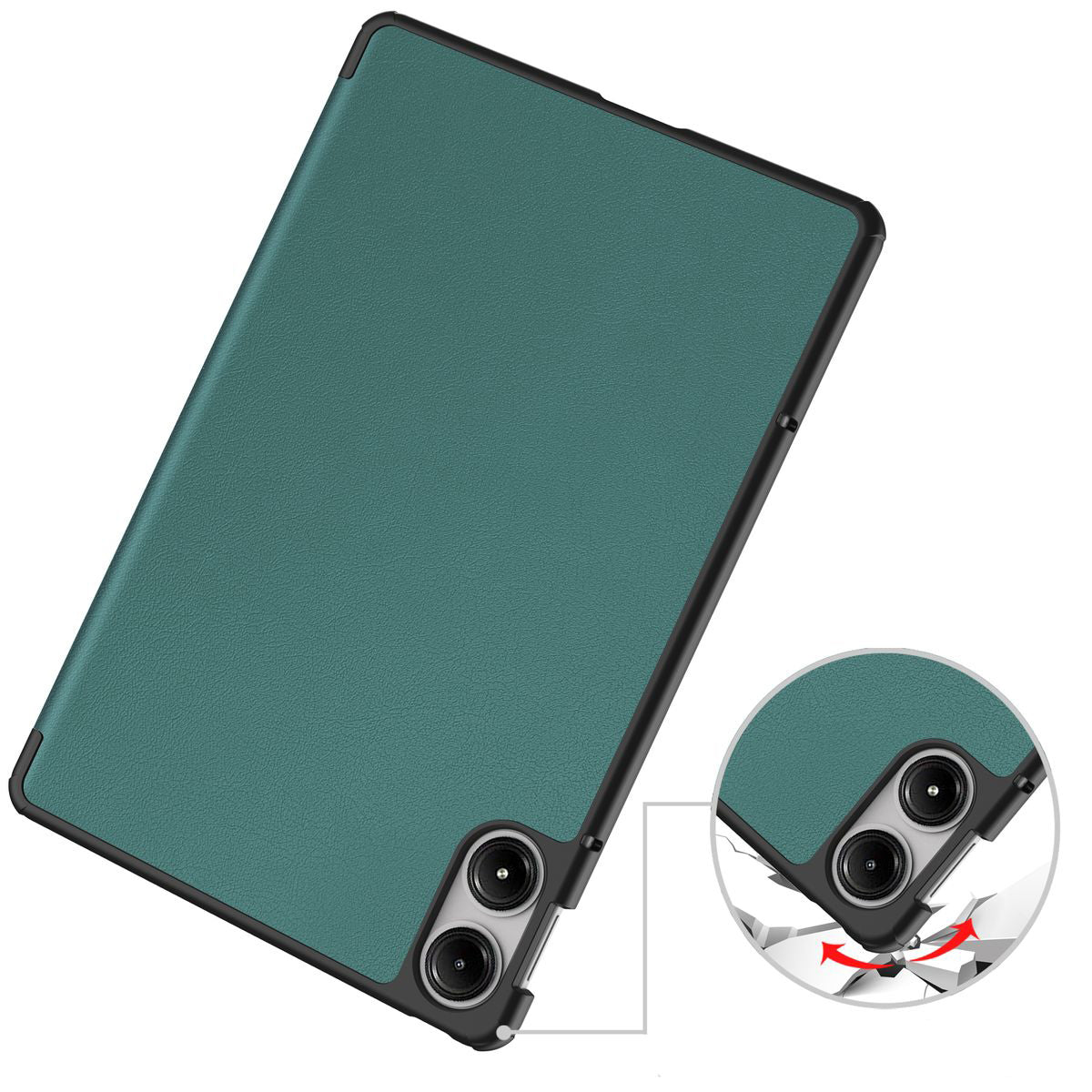 Schutzhülle für Xiaomi Redmi Pad Pro 12.1, Bizon Case Tab Croc, Dunkelgrün