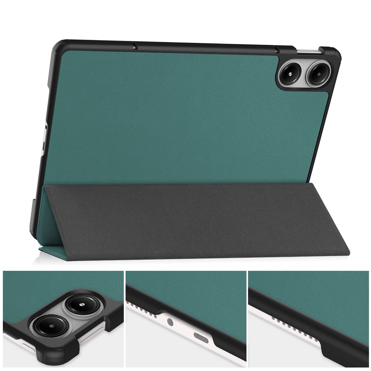 Schutzhülle für Xiaomi Redmi Pad Pro 12.1, Bizon Case Tab Croc, Dunkelgrün