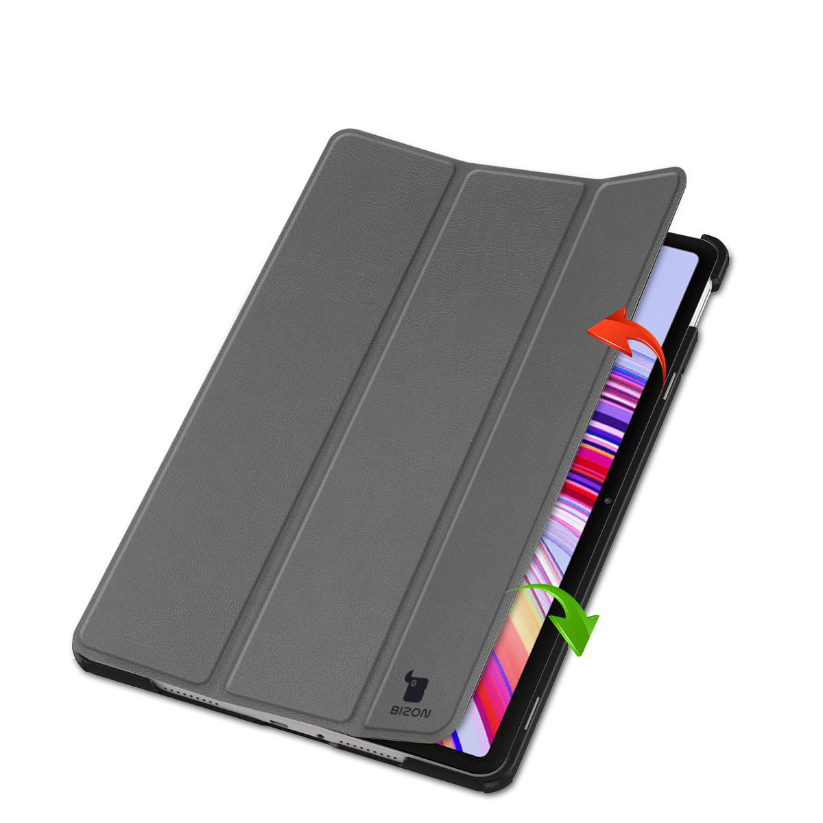 Schutzhülle für Xiaomi Redmi Pad Pro 12.1, Bizon Case Tab Croc, Grau