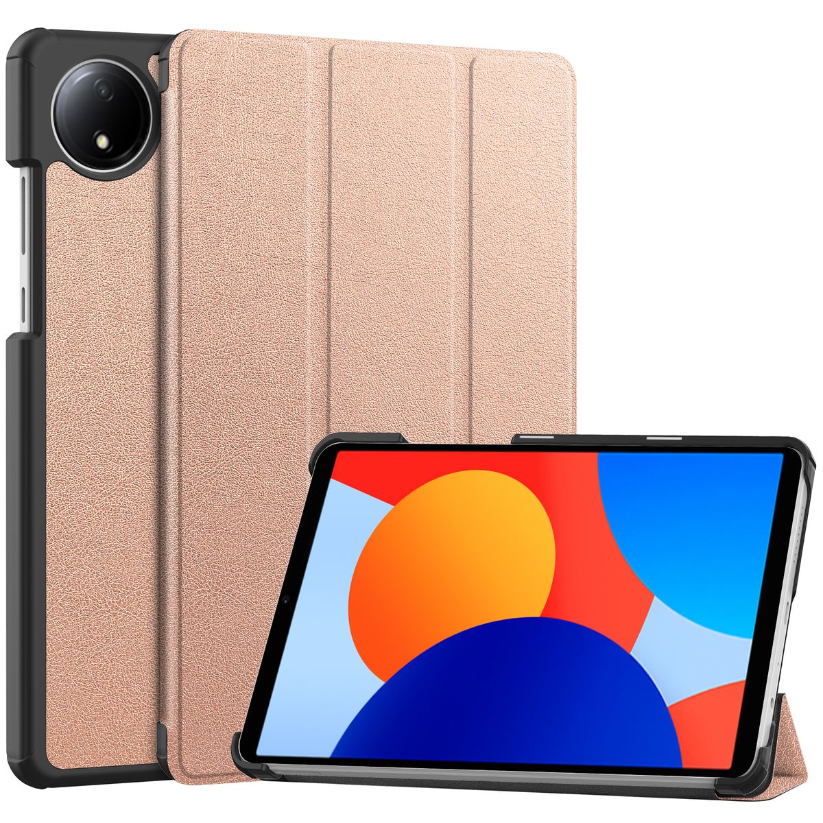 Schutzhülle für Xiaomi Redmi Pad SE 8.7, Bizon Case Tab Croc, Rosegold