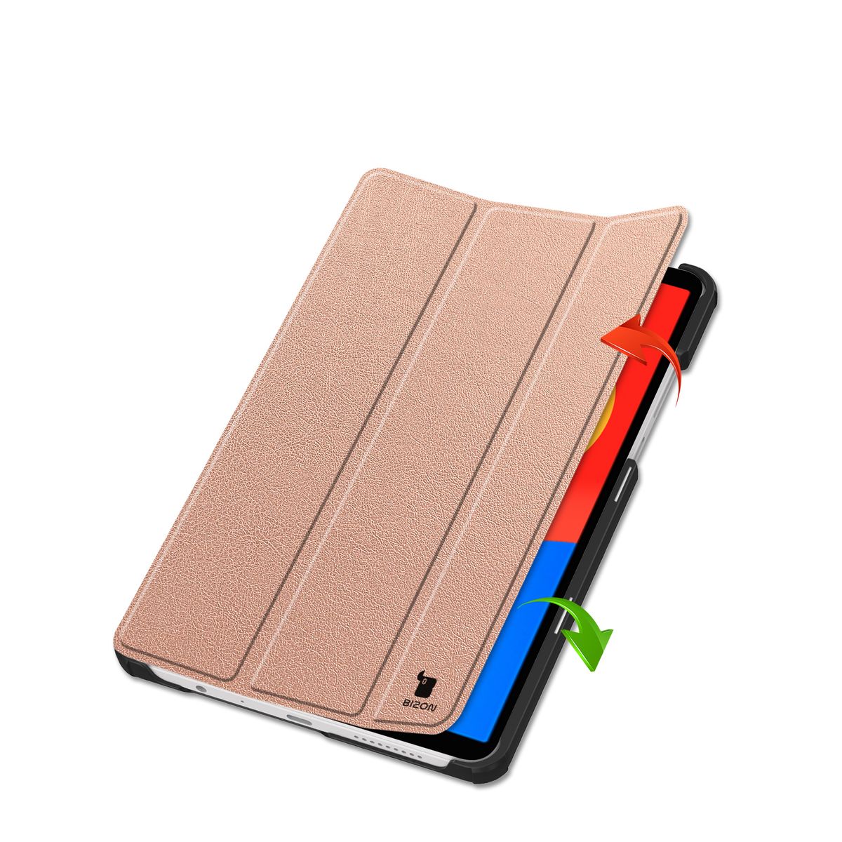 Schutzhülle für Xiaomi Redmi Pad SE 8.7, Bizon Case Tab Croc, Rosegold